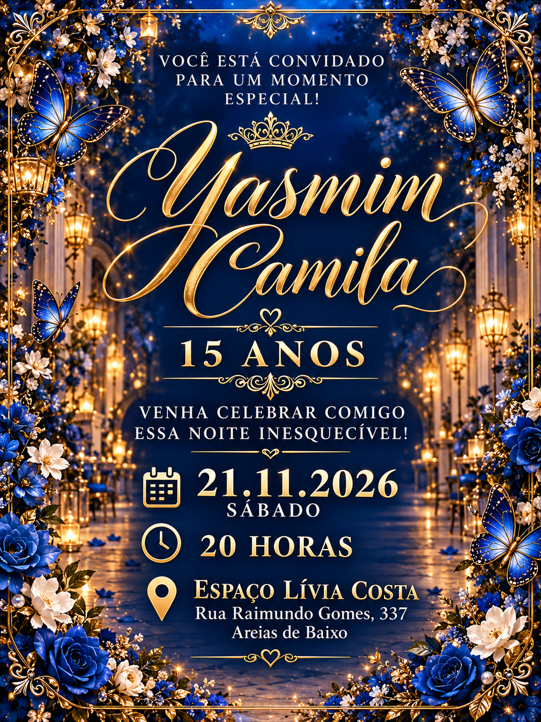 Convite de 15 anos de Yasmim Camila